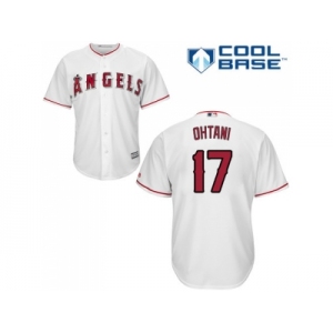 Youth Los Angeles Angels Of Anaheim #17 Shohei Ohtani White Cool Base Stitched MLB Jersey