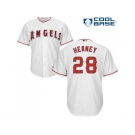 Youth Los Angeles Angels Of Anaheim #28 Andrew Heaney White Cool Base Stitched MLB Jersey