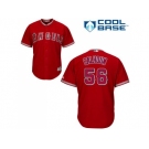 Youth Los Angeles Angels Of Anaheim #56 Kole Calhoun Red Cool Base Stitched MLB Jersey