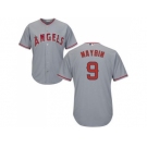 Youth Los Angeles Angels Of Anaheim #9 Cameron Maybin Grey Cool Base Stitched MLB Jersey