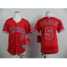 youth mlb jerseys los angeles angels #5 pujols red