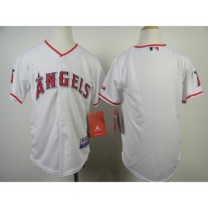 youth mlb jerseys los angeles angels blank white