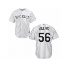 Youth Majestic Colorado Rockies #56 Greg Holland Authentic White Home Cool Base MLB Jersey