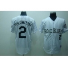 youth mlb colorado rockies #2 tulowitzki white[black stripe]