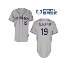 Women's Colorado Rockies #19 Charlie Blackmon Grey Road Stitched MLB Jersey