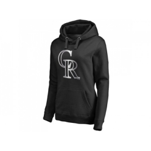 Women's Colorado Rockies Platinum Collection Pullover Hoodie Black