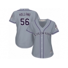 Women's Majestic Colorado Rockies #56 Greg Holland Replica Grey Road Cool Base MLB Jersey