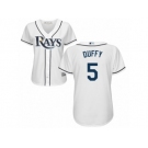 Women's Majestic Tampa Bay Rays #5 Matt Duffy Replica White Home Cool Base MLB Jersey