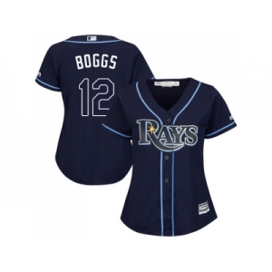 Women's Tampa Bay Rays #12 Wade Boggs Dark Blue Alternate Stitched MLB Jersey