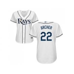 Women's Tampa Bay Rays #22 Chris Archer White Home Stitched MLB Jersey