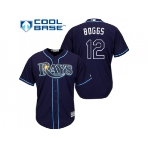 Youth Tampa Bay Rays #12 Wade Boggs Dark Blue Cool Base Stitched MLB Jersey