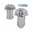 Youth Tampa Bay Rays #12 Wade Boggs Grey Cool Base Stitched MLB Jersey