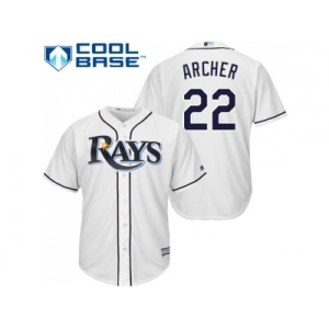 Youth Tampa Bay Rays #22 Chris Archer White Cool Base Stitched MLB Jersey