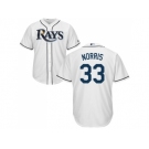 Youth Tampa Bay Rays #33 Derek Norris White Cool Base Stitched MLB Jersey