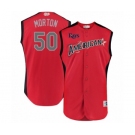 Youth Tampa Bay Rays #50 Charlie Morton Authentic Red American League 2019 Baseball All-Star Jersey