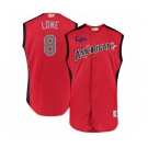 Youth Tampa Bay Rays #8 Brandon Lowe Authentic Red American League 2019 Baseball All-Star Jersey