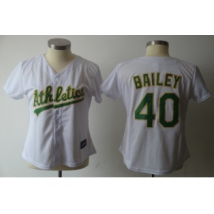 MLB Women Jerseys oakland athletics #40 bailey white