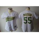 MLB Women Jerseys oakland athletics #55 matsui white