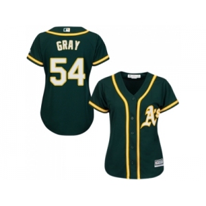 Women's Oakland Athletics #54 Sonny Gray Green Alternate Stitched MLB Jersey