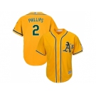 Youth Oakland Athletics #2 Tony Phillips Gold Cool Base Stitched MLB Jersey