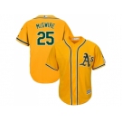 Youth Oakland Athletics #25 Mark McGwire Gold Cool Base Stitched MLB Jersey