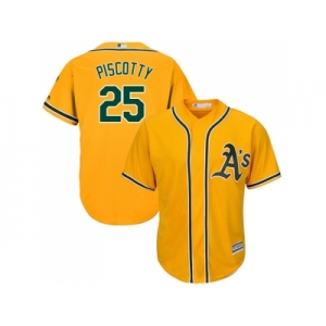 Youth Oakland Athletics #25 Stephen Piscotty Gold Cool Base Stitched MLB Jersey