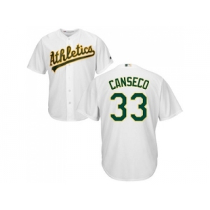 Youth Oakland Athletics #33 Jose Canseco White Cool Base Stitched MLB Jersey