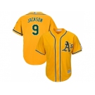 Youth Oakland Athletics #9 Reggie Jackson Gold Cool Base Stitched MLB Jersey