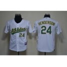 youth mlb jerseys oakland athletics #24 henderson white