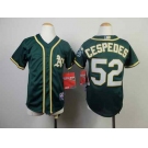 youth mlb jerseys oakland athletics #52 yoenis cespedes green[2014 new]