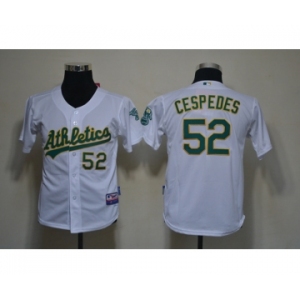 youth mlb jerseys oakland athletics #52 yoenis cespedes white