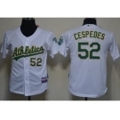 youth mlb oakland athletics #52 yoenis cespedes white