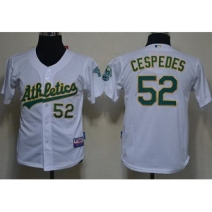 youth mlb oakland athletics #52 yoenis cespedes white