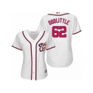 Women Majestic Washington Nationals #62 Sean Doolittle Replica White Home Cool Base MLB Jersey