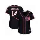 Women Washington Nationals #14 Miguel Montero Navy Blue Alternate Stitched MLB Jersey