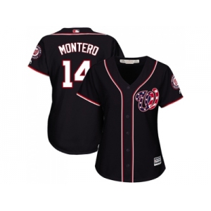 Women Washington Nationals #14 Miguel Montero Navy Blue Alternate Stitched MLB Jersey