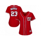 Women's Majestic Washington Nationals #23 Derek Norris Authentic Red Alternate 1 Cool Base MLB Jersey