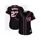 Women's Majestic Washington Nationals #23 Derek Norris Replica Navy Blue Alternate 2 Cool Base MLB Jersey