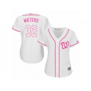 Women's Majestic Washington Nationals #32 Matt Wieters Replica White Fashion Cool Base MLB Jersey