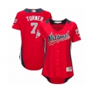 Women's Majestic Washington Nationals #7 Trea Turner Game Red National League 2018 MLB All-Star MLB Jersey