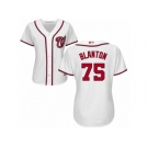 Women's Majestic Washington Nationals #75 Joe Blanton Authentic White Home Cool Base MLB Jersey