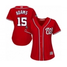 Women's Washington Nationals #15 Matt Adams Authentic Red Alternate 1 Cool Base 2019 World Series Champions Baseball Jersey