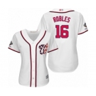 Women's Washington Nationals #16 Victor Robles Authentic White Home Cool Base 2019 World Series Champions Baseball Jersey