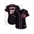 Women's Washington Nationals #20 Daniel Murphy Navy Blue Alternate Stitched MLB Jersey