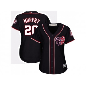 Women's Washington Nationals #20 Daniel Murphy Navy Blue Alternate Stitched MLB Jersey