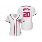 Women's Washington Nationals #20 Daniel Murphy White Home Stitched MLB Jersey