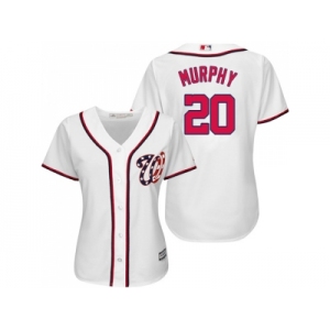 Women's Washington Nationals #20 Daniel Murphy White Home Stitched MLB Jersey