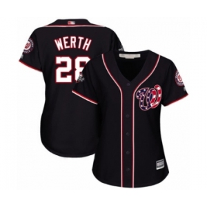 Women's Washington Nationals #28 Jayson Werth Authentic Navy Blue Alternate 2 Cool Base 2019 World Series Bound Baseball Jersey