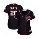 Women's Washington Nationals #28 Jayson Werth Authentic Navy Blue Alternate 2 Cool Base 2019 World Series Champions Baseball Jersey