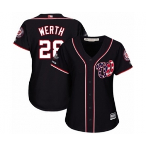 Women's Washington Nationals #28 Jayson Werth Authentic Navy Blue Alternate 2 Cool Base 2019 World Series Champions Baseball Jersey